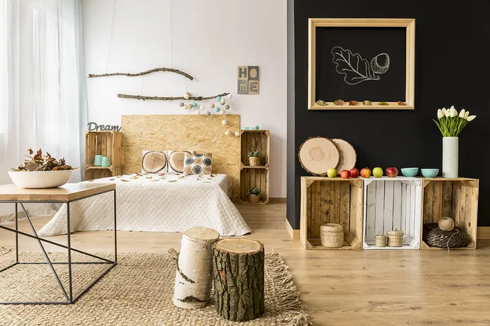 Autumn-inspired home decor styling